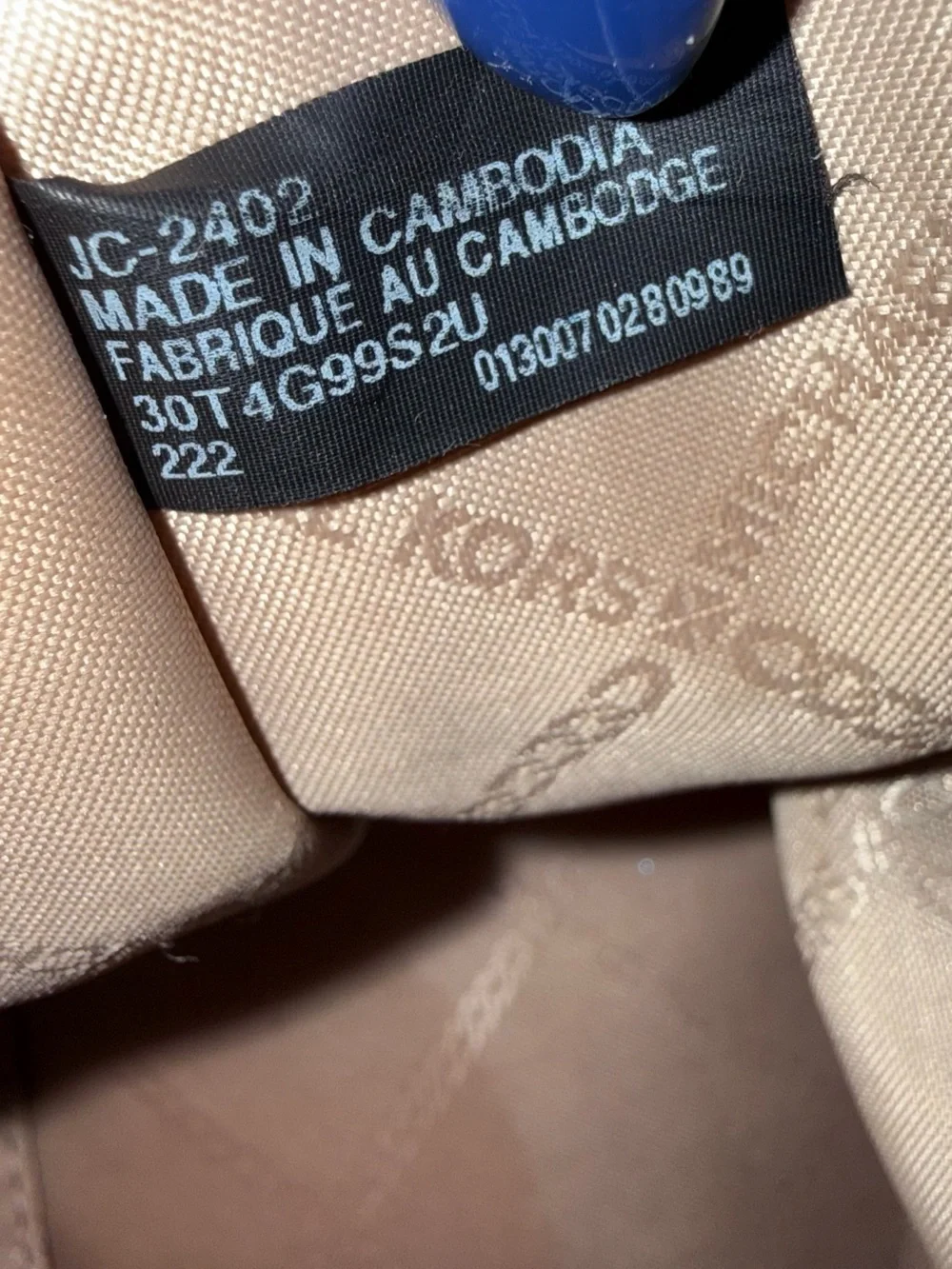 Michael Kors Luisa Logo Medium Satchel in Tan